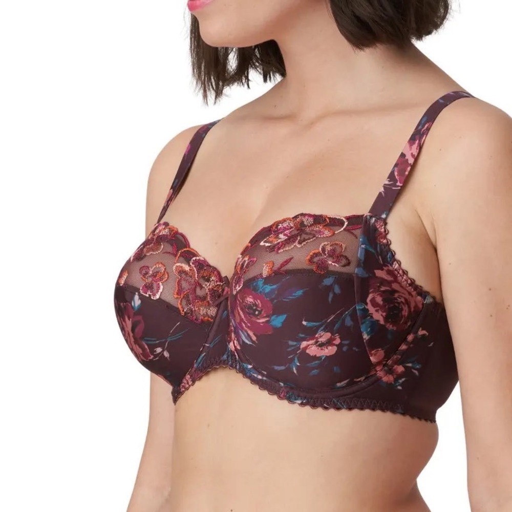 Prima Donna | Sevas Full Cup Floral Underwire Bra Plum Purple Size 36E‎
